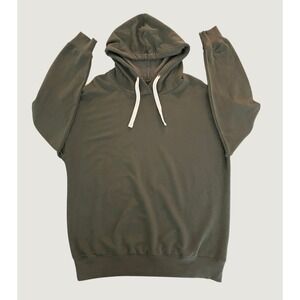 Buffalo David Bitton Mens Hoodie Olive Green Viscose Blend Sweatshirt M 1409